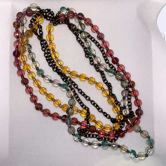 Magnetic Clasp Facet Bead Necklace - Picture 1 of 6